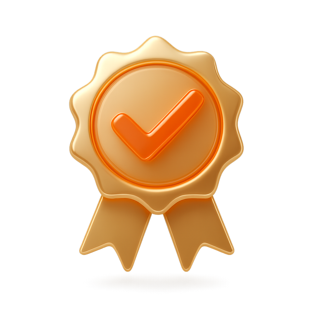 Ícone 3D de medalha nota 1000